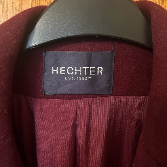 Vintage wool blazer jacket burgundy - Picture 2 of 7